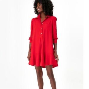 Tuckernuck Red Long Sleeve Shirt Callahan Dress